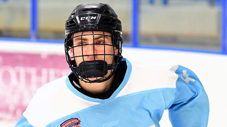 Rylan Hanson representing USA Hockey ahead of his invitation to the 2026 Hlinka Gretzky Cup Selection Camp.